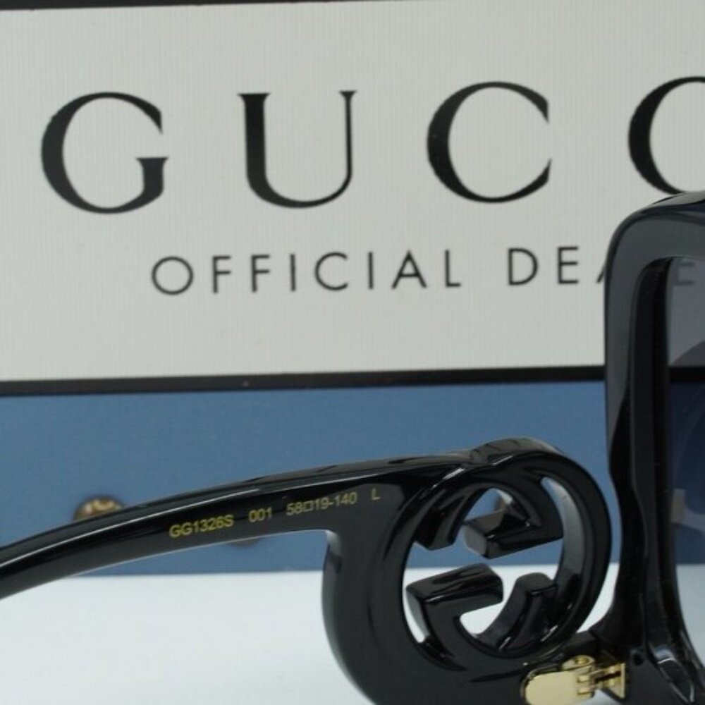 Gucci GG1326S 001 Square Sunglasses – Black - Picture 6 of 11